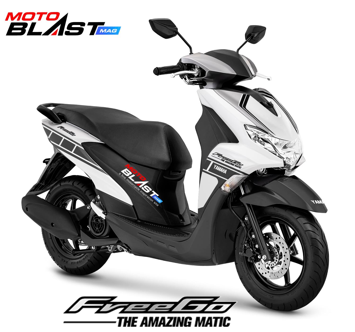 Decal Stiker Yamaha FreeGO Anniversary White