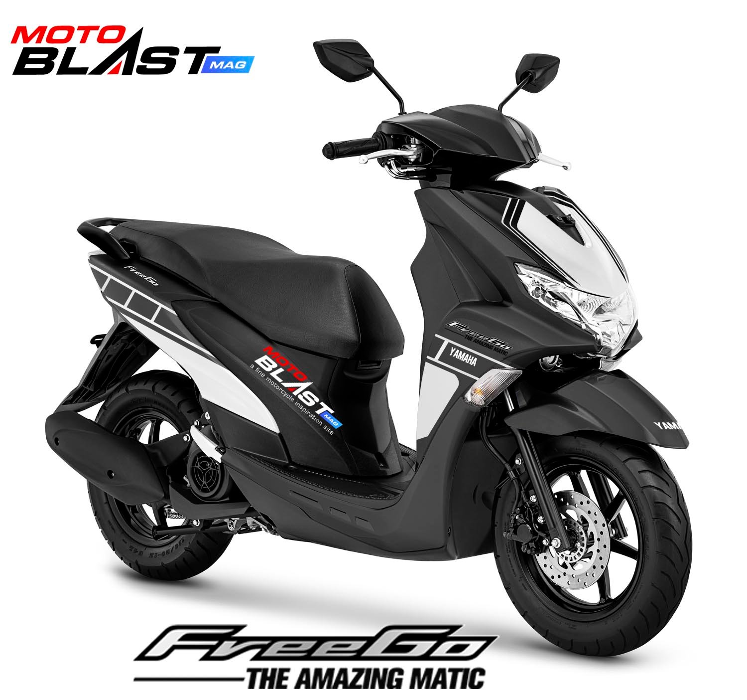 Decal Stiker Yamaha FreeGO Anniversary Black
