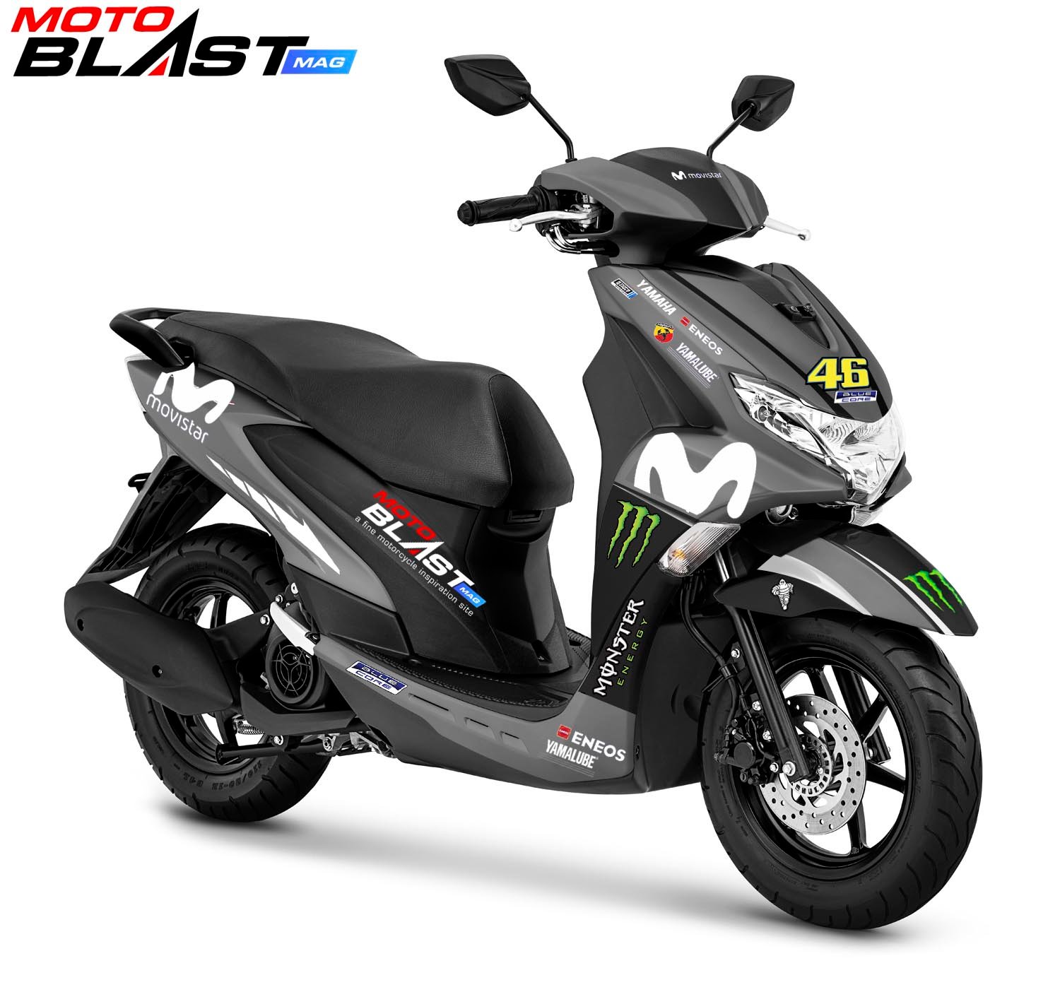 Decal Stiker Yamaha FreeGO Movistar GP Grey