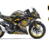 Decal Stiker Ninja 250 R FI SILVER BUMBBLE BEE NEW