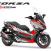 Decal stiker Honda Forza 250 supersport maxi white red