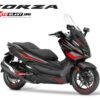 Decal stiker Honda Forza 250 BLACK WINGS RED TIDAK FULLBODY
