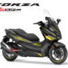 Decal stiker Honda Forza 250 BLACK WINGS YELLOWLIME TIDAK FULLBODY