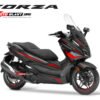 Decal stiker Honda Forza 250 BLACK WINGS CARBON RED TIDAK FULLBODY