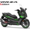 Decal stiker Honda Forza 250 BLACK WINGS CARBON GREEN TIDAK FULLBODY