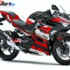 Decal stiker Ninja 250 R FI 2018 Supersport Maxi Black Red
