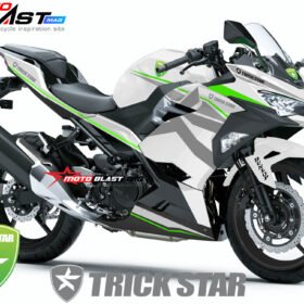 Decal Stiker Ninja 250 R 2018 WHITE TRICKSTAR
