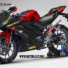 Decal Stiker Yamaha R15 V3 RED TO BLACK