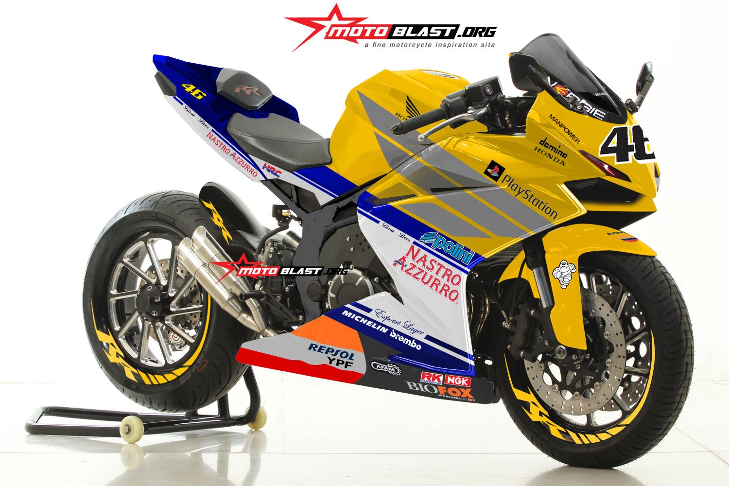 Decal Sticker Honda CBR250RR Livery Nastro Azzuro Full Body