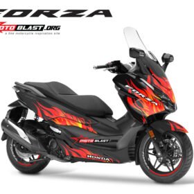 Decal stiker Honda Forza 250 FLAMEBLAST
