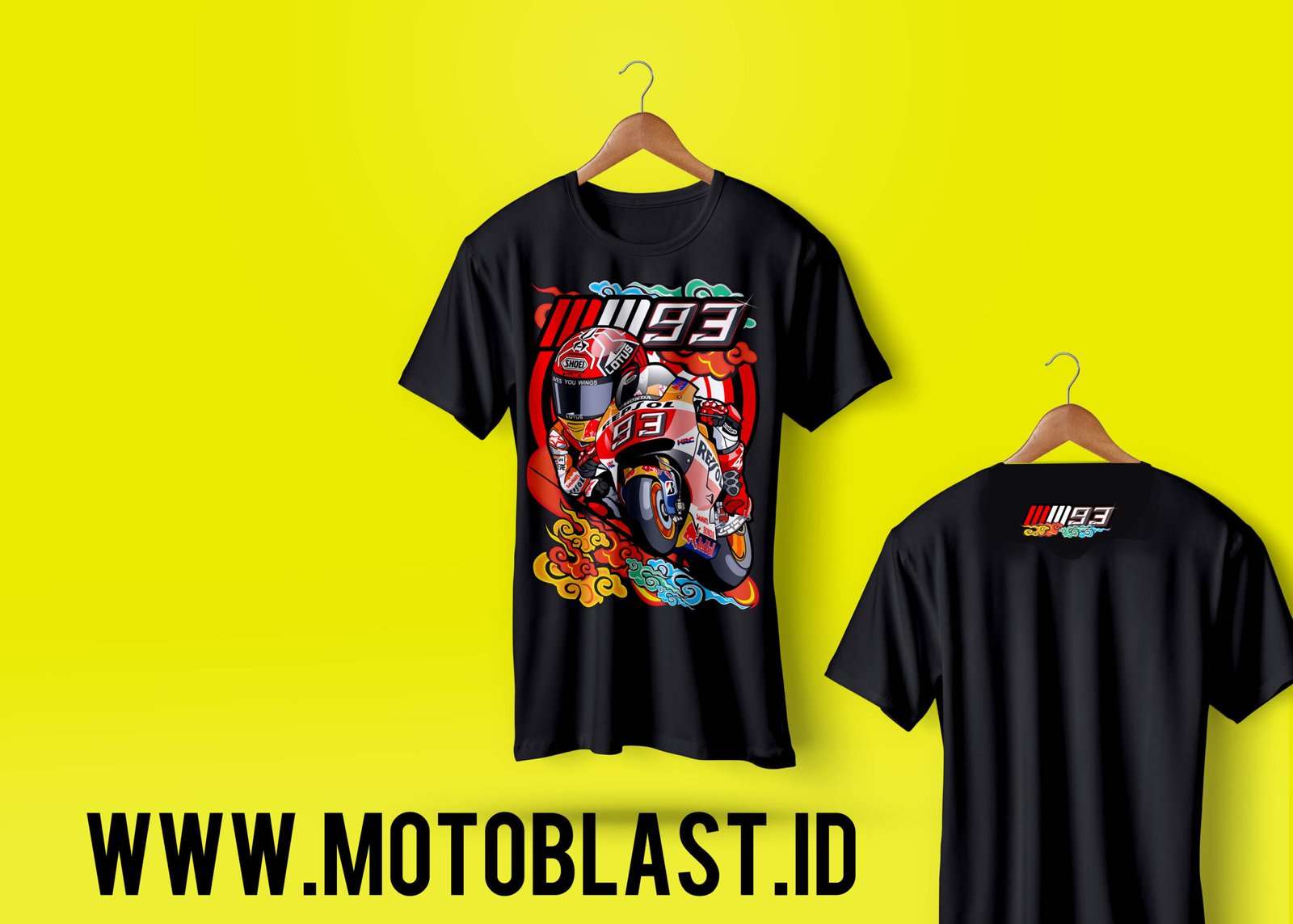 Kaos Motoblast MotoGP Marc Marquez Black Raifujin