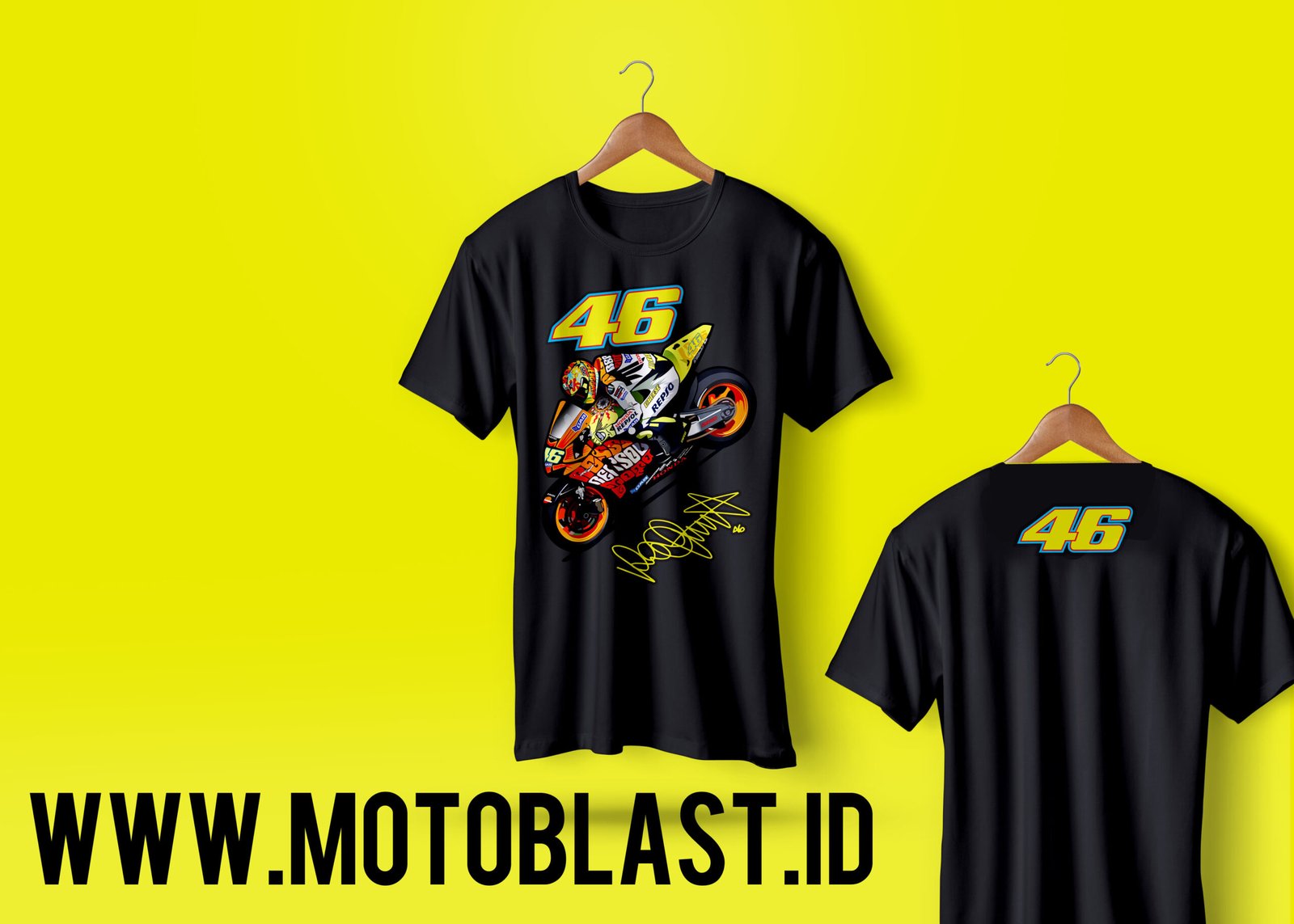 Kaos Motoblast MotoGP VR 46 With RC211V Repsol Black