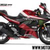 Decal Stiker Yamaha New R25 BLACK SUPERBIKE RED MAROON
