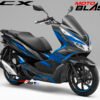 Decal Stiker Honda PCX 150 BLACK WINGS BLUE