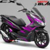 Decal Stiker Honda PCX 150 BLACK WINGS PURPLE