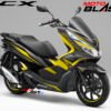 Decal Stiker Honda PCX 150 BLACK WINGS YELLOWLIME