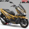 Decal Stiker Honda PCX 150 BLACK WINGS GOLD