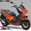 Decal Stiker Honda PCX 150 GOLD FLAMEBLAST