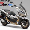 Decal Stiker Honda PCX 150 WHITE SUPER MAXI GOLD