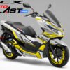 Decal Stiker Honda PCX 150 WHITE SUPER MAXI YELLOWLIME