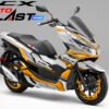 Decal Stiker Honda PCX 150 WHITE SUPER MAXI ORANGELIME