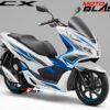 Decal Stiker Honda PCX 150 WHITE WINGS BLUE