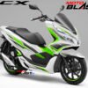 Decal Stiker Honda PCX 150 WHITE WINGS GREENLIME
