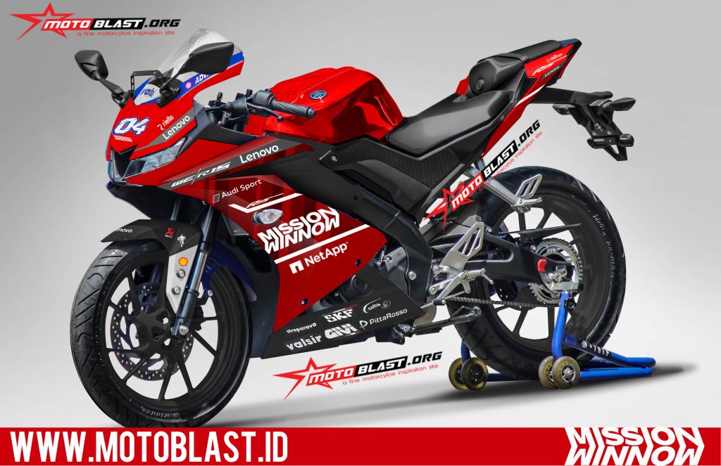 Decal Stiker Yamaha R15 V3 Red Mission WinnoW MotoGP 2019 