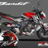 Decal Stiker Suzuki GSX 150 BANDIT RED AIROH CONQUER