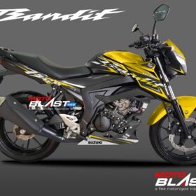 Decal Stiker Suzuki GSX 150 BANDIT YELLLOW SPORTY BLACK MOTOBLAST