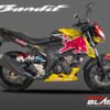 Decal Stiker Suzuki GSX 150 BANDIT BLACK REDBULL