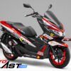 Decal Stiker Honda PCX 150 BLACK FERRARI RED