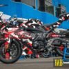 Decal Stiker Suzuki GSXR150 BLACK Chamouflage RED FULLBODY