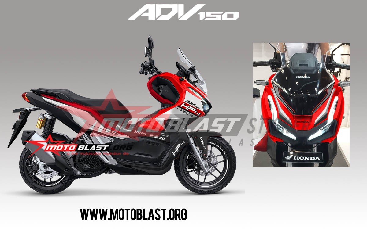 Decal stiker ADV 150 Livery BMW HP4 Race RED FULLBODY