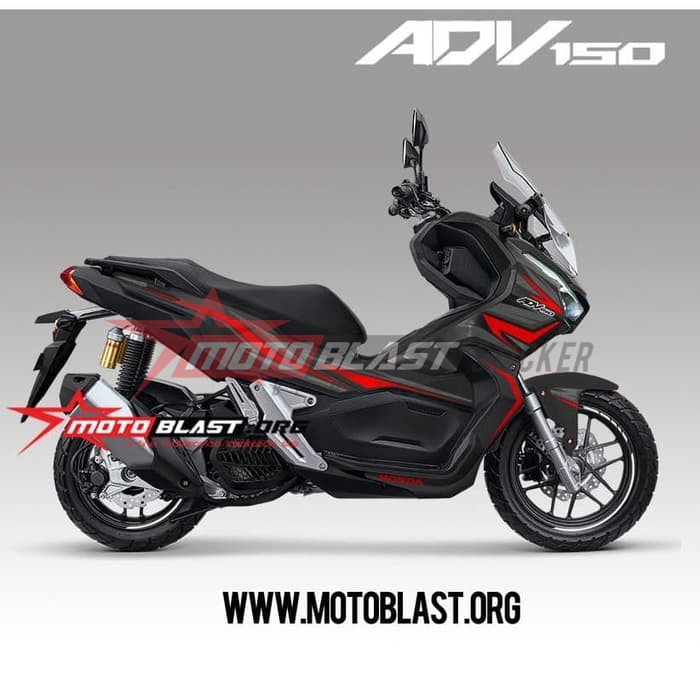 Decal Stiker Honda Adv 150 Black Wings Motoblast Id