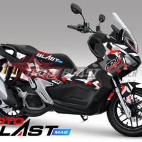 Decal Stiker Honda ADV 150 Kamuflase BLACK RED
