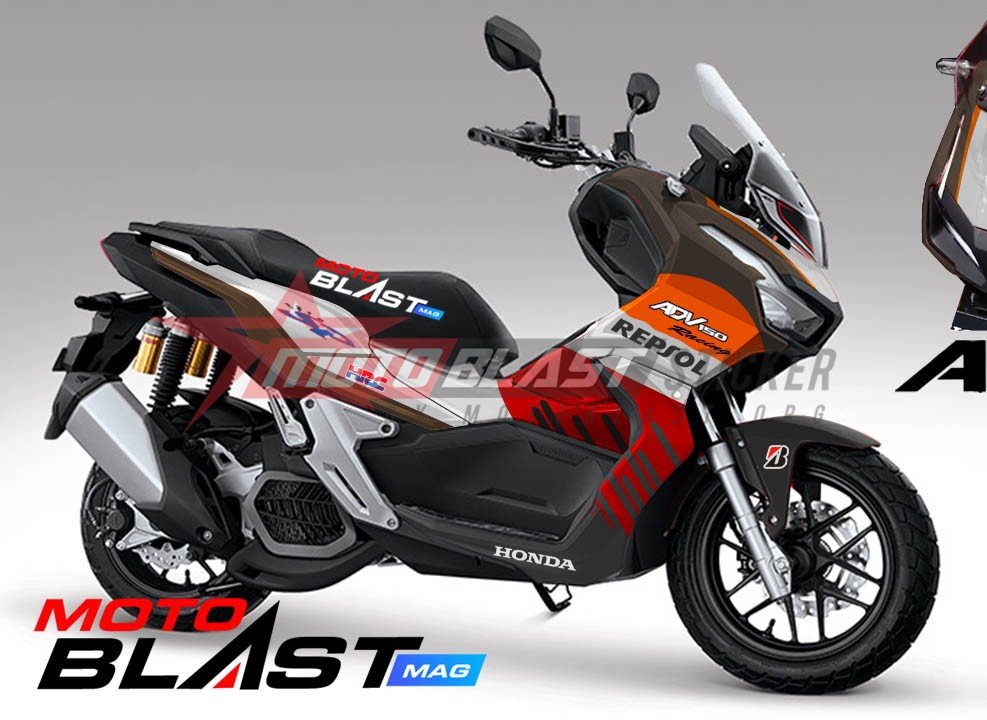Decal Stiker Honda ADV 150 Brown CBS Repsol NSR FULLBODY - Gambar 2