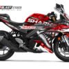 Decal Stiker Yamaha New R25 RED SHARK