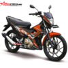 Decal stiker Suzuki satria Fu 2014 Black Orange