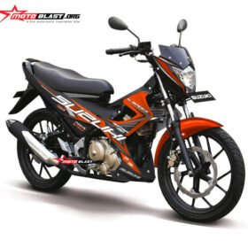 Decal stiker Suzuki satria Fu 2014 Black Orange