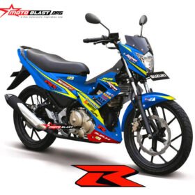Decal stiker Satria Fu 2014 Racing Road Blue