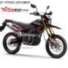 Decal stiker Kawasaki klx dtracker 150 black red motoblast