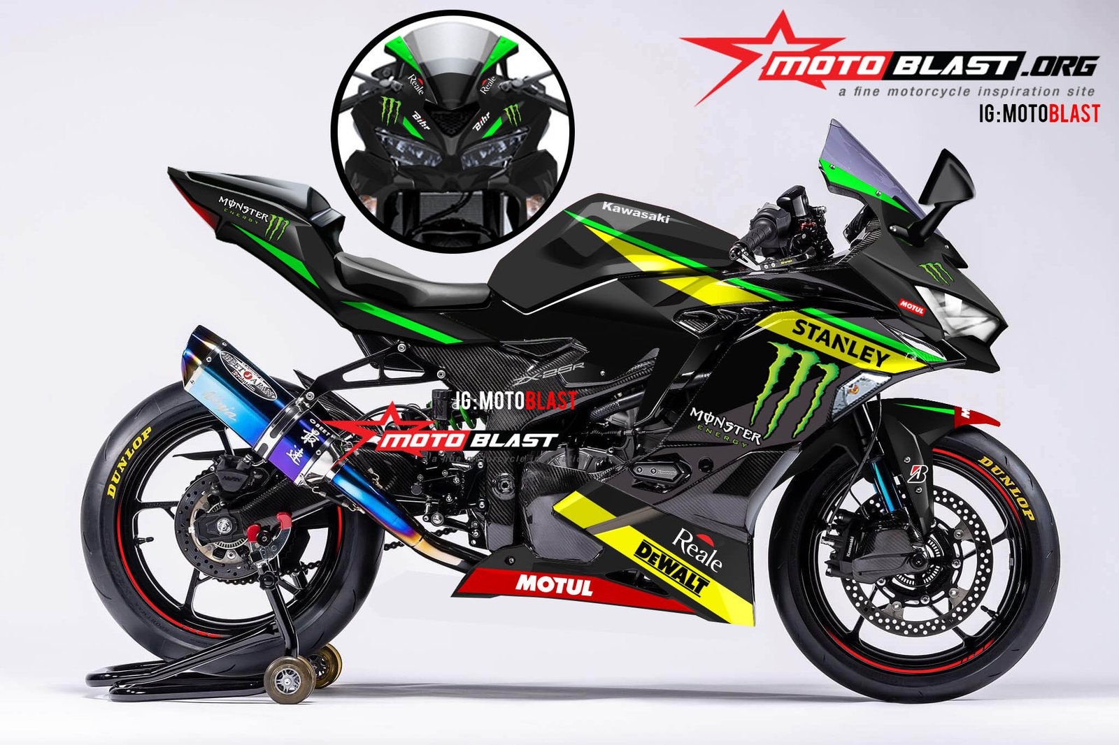 Decal Sticker Kawasaki Ninja ZX25R Livery Tech3 NON FULL
