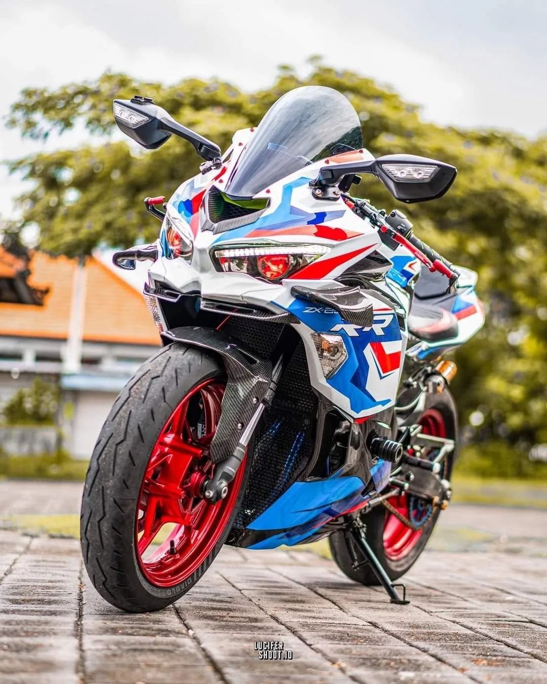 Decal Stiker KAWASAKI NINJA ZX25R LIVERY BMW TRICOLOR FULL BODY - Gambar 4