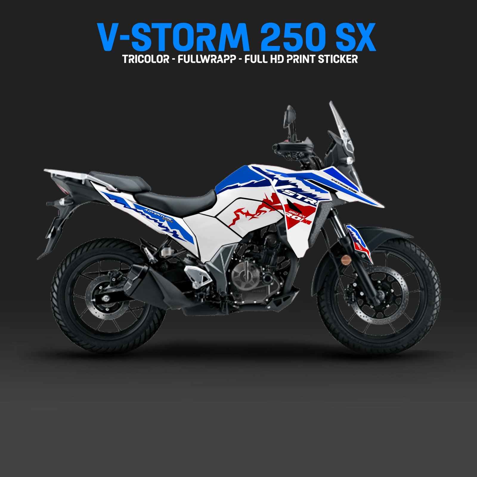 Decal stiker Suzuki Vstrom Africa v2 Fullbody Motoblast