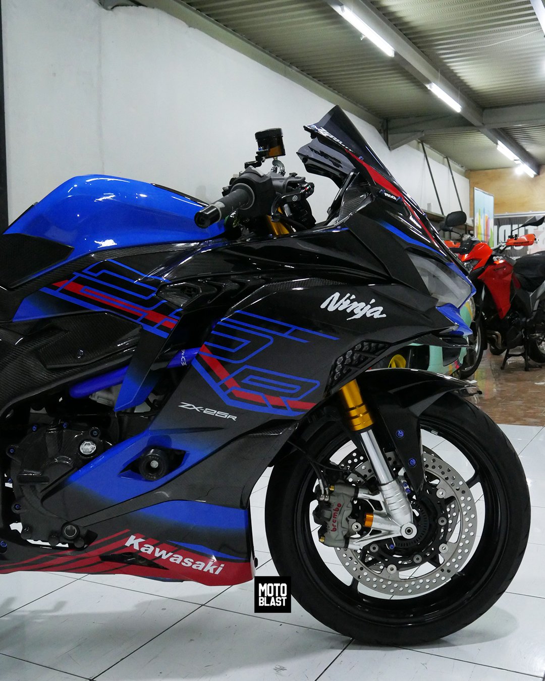 Decal Stiker KAWASAKI NINJA ZX25R KRT BLUE PLASMA - Gambar 7