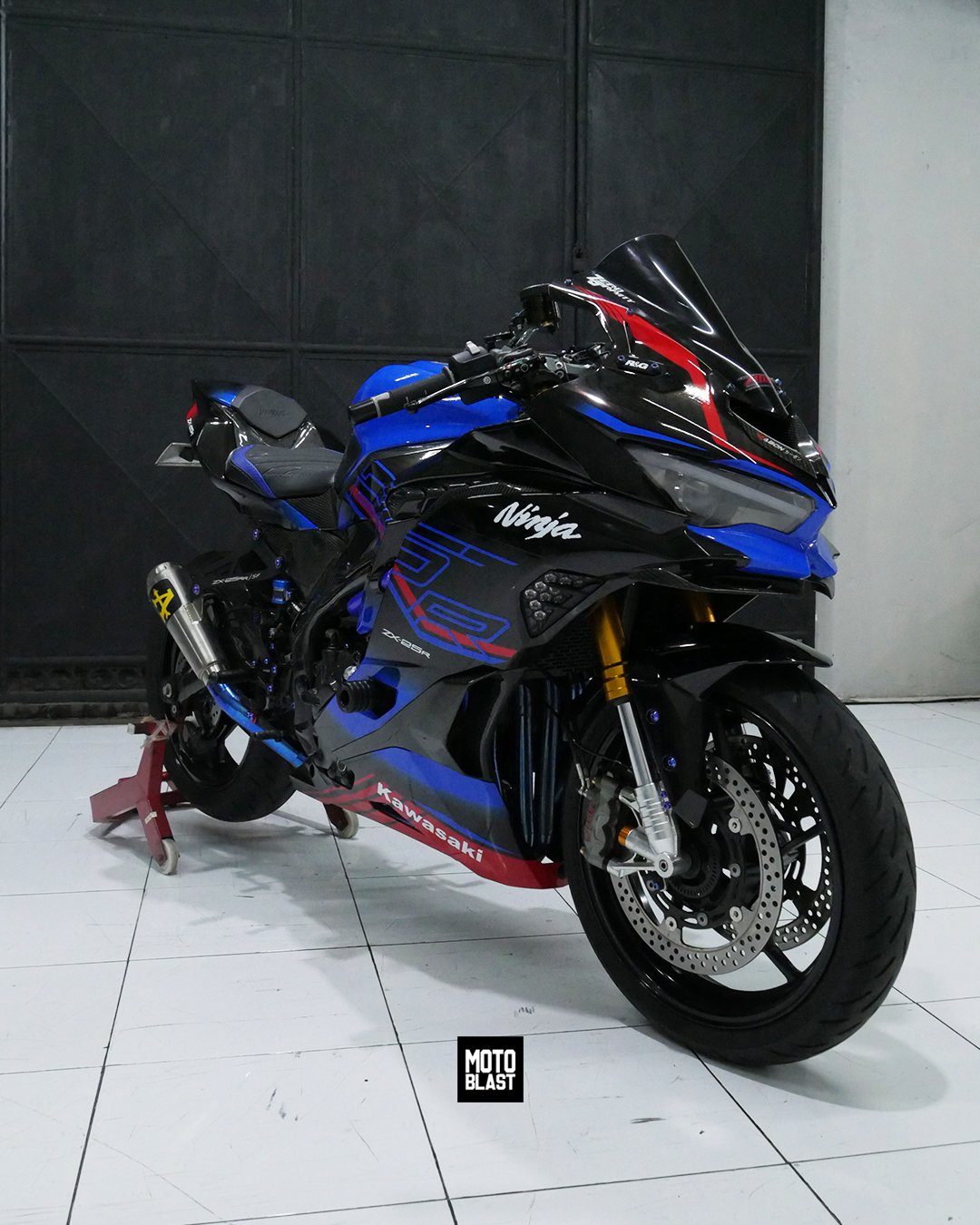 Decal Stiker KAWASAKI NINJA ZX25R KRT BLUE PLASMA - Gambar 2
