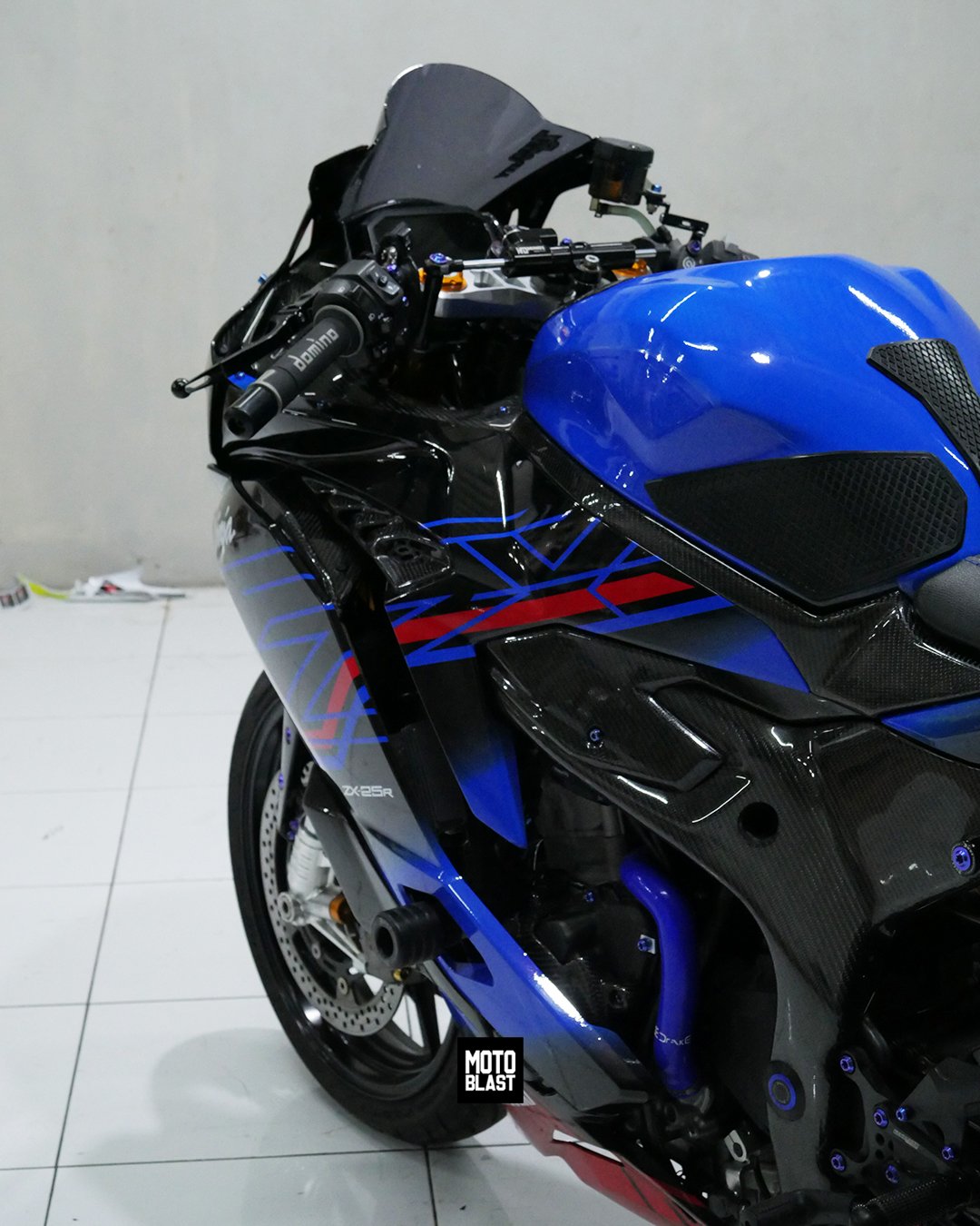 Decal Stiker KAWASAKI NINJA ZX25R KRT BLUE PLASMA - Gambar 3