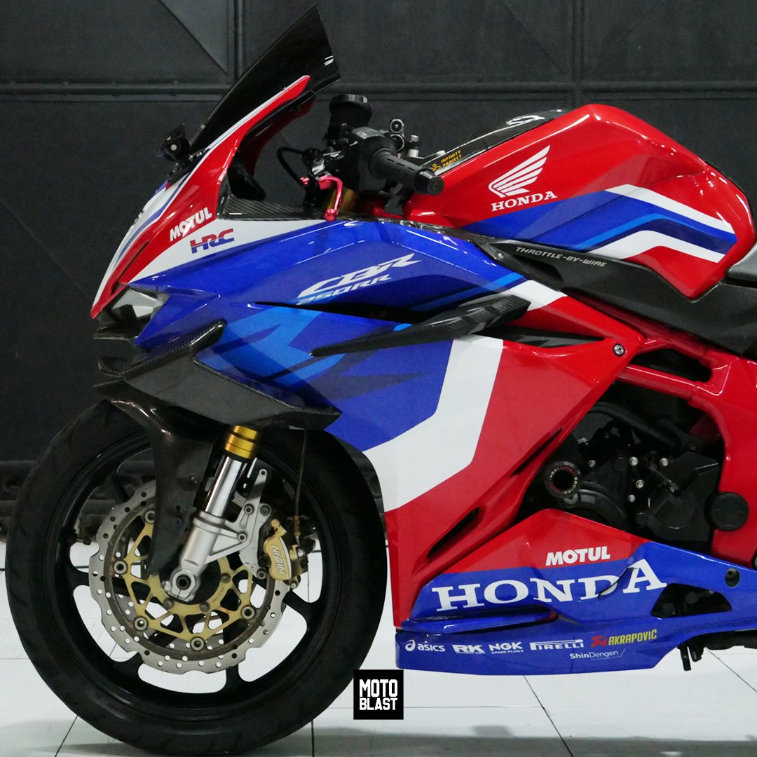 Decal stiker cbr250rr Tricolor HRC Red GP WSBK Fullbody Motoblast - Gambar 4