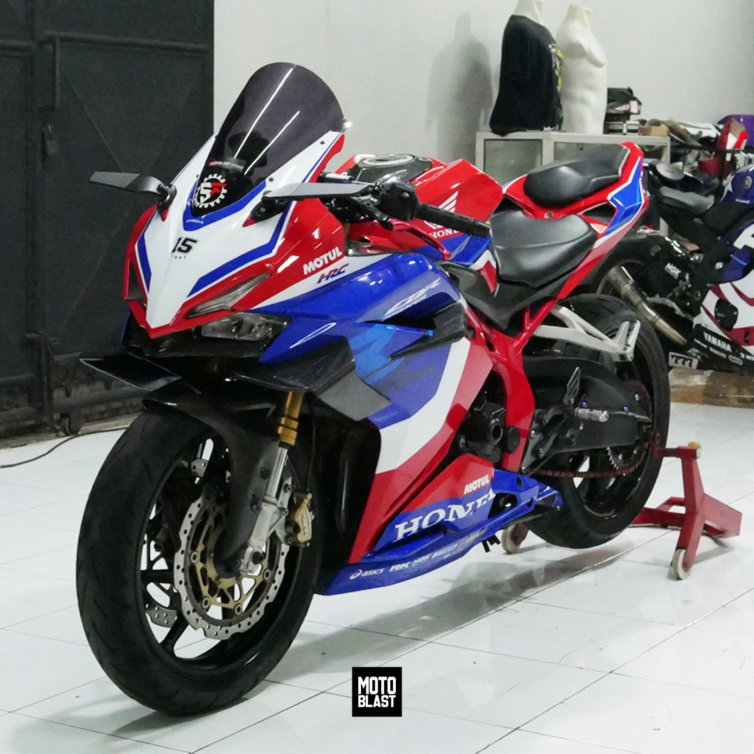 Decal stiker cbr250rr Tricolor HRC Red GP WSBK Fullbody Motoblast - Gambar 5